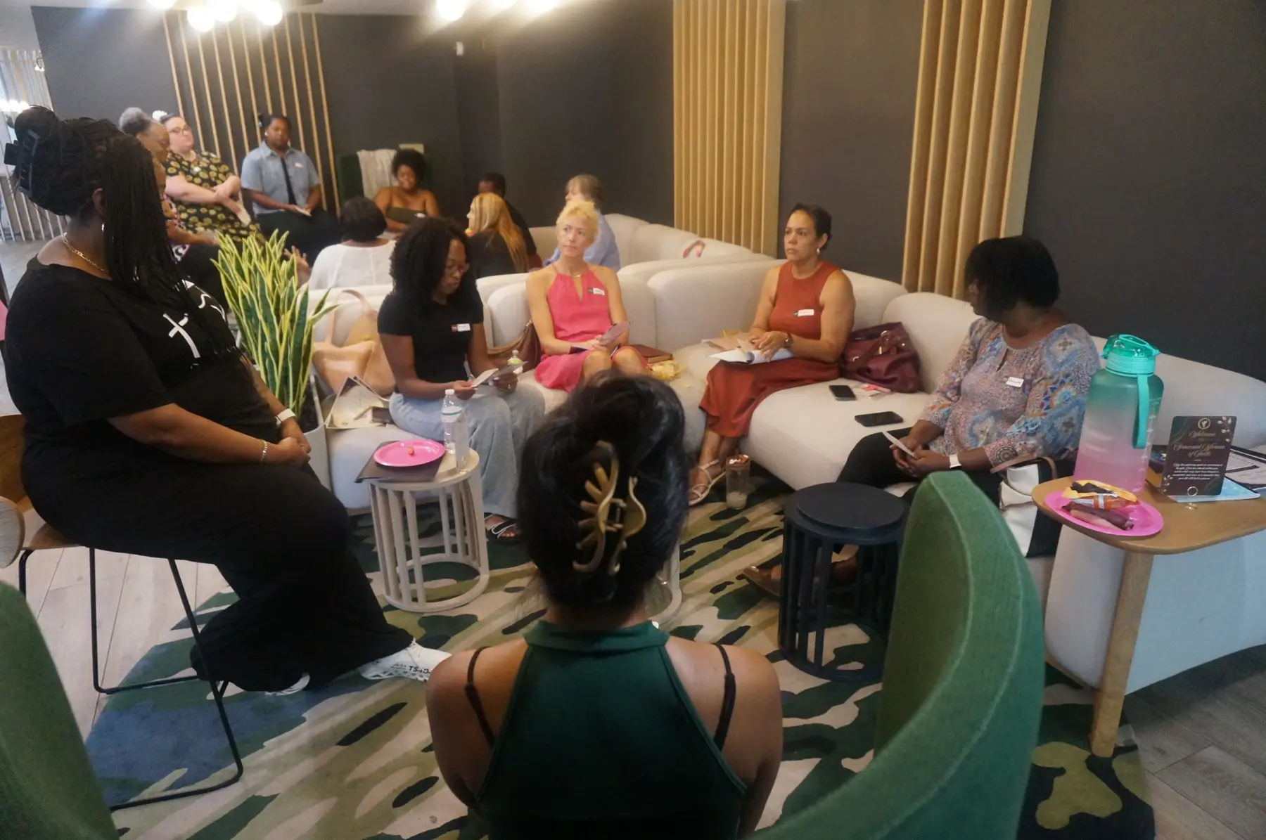 Women gathered for thoughtful discussion