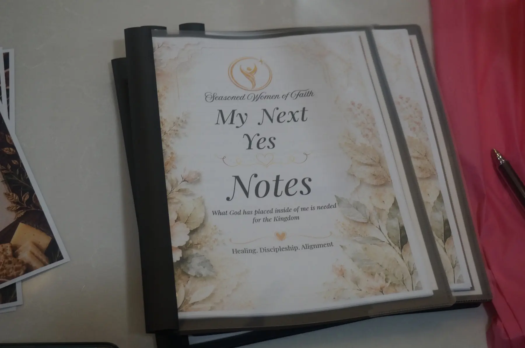 My Next Yes journals prepared for attendees