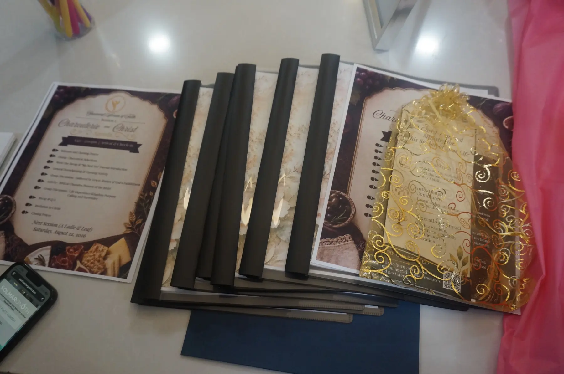Session materials and My Next Yes journals