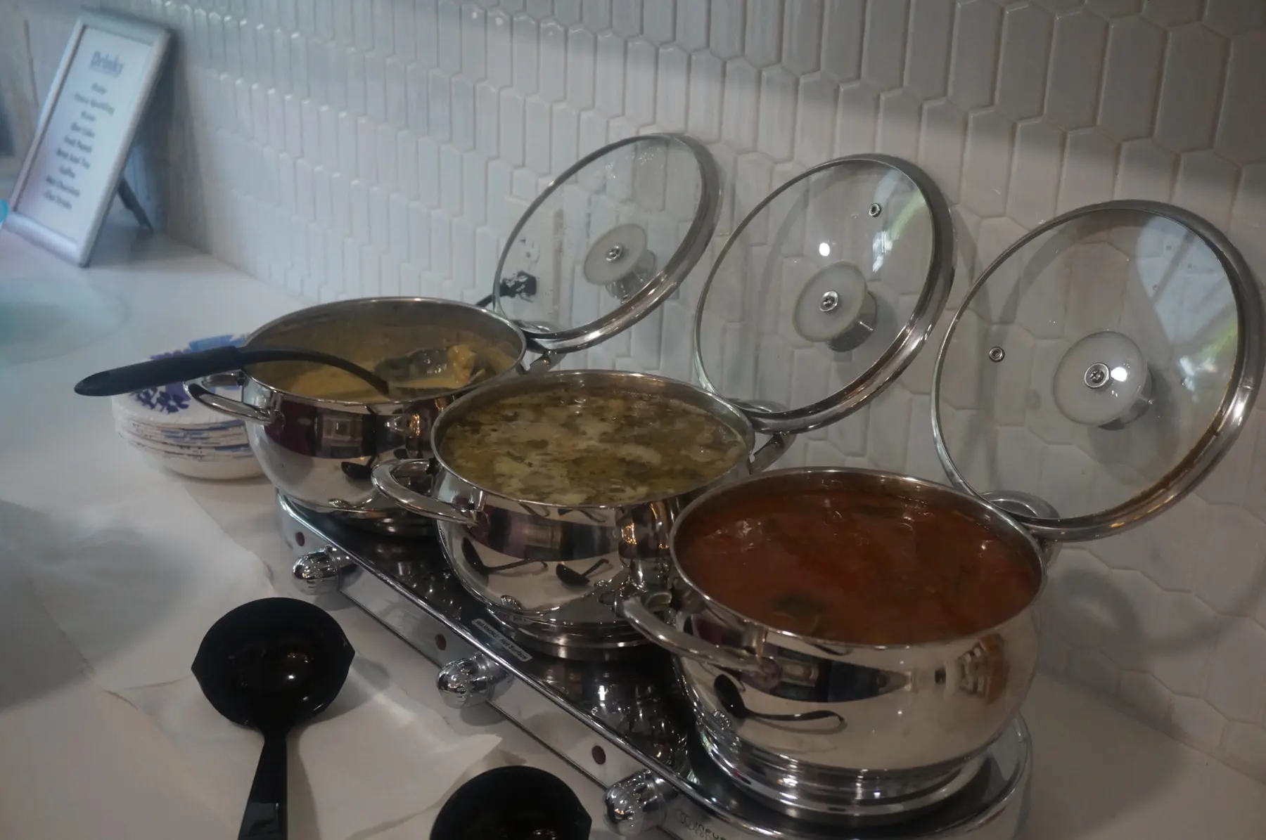 Three soups prepared for the gathering