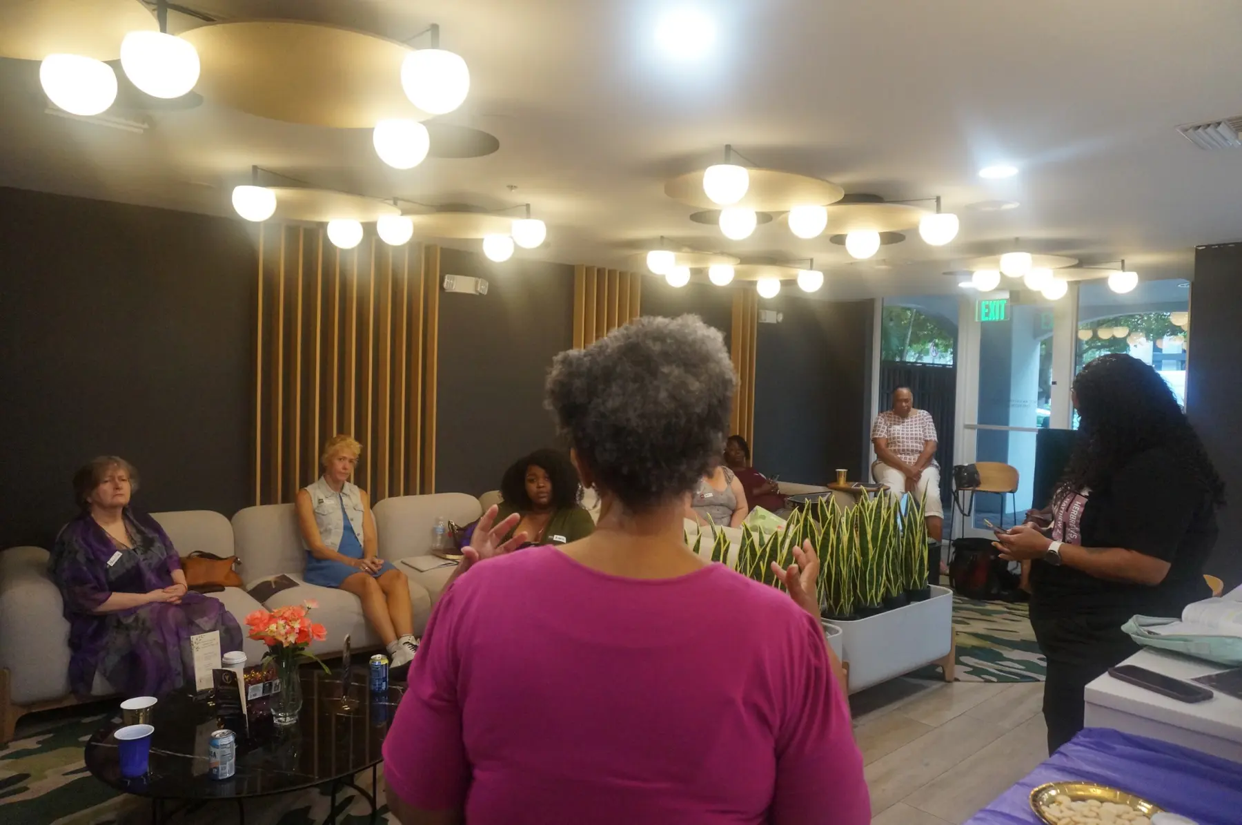 Women gathered during the Honoring the King testimony service