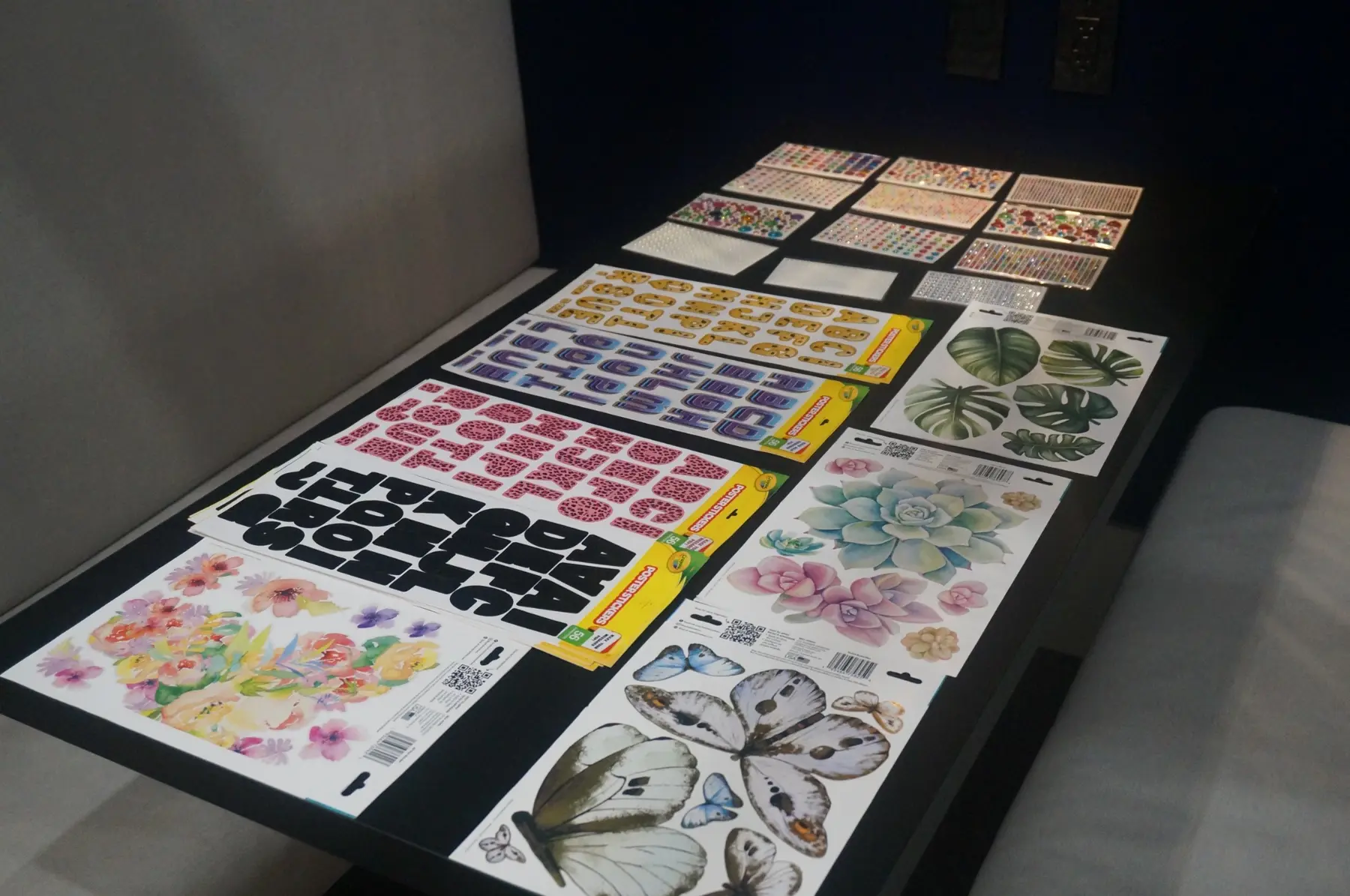 Sheets of words, florals, and decorative images for the vision boards